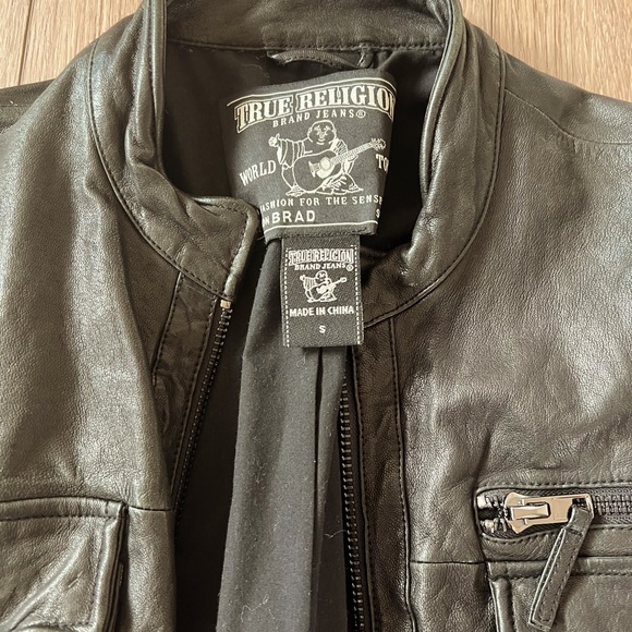 True Religion Men’s Leather Jacket - Picture 3 of 3